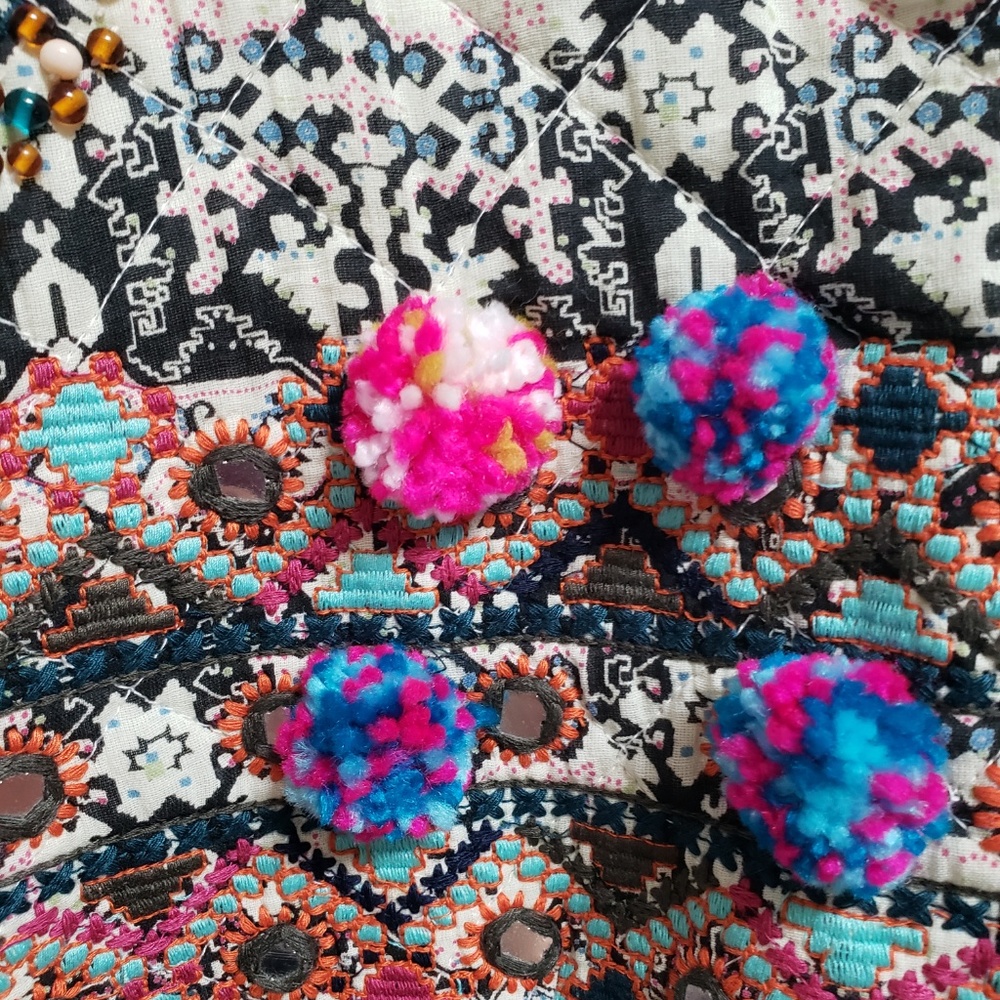 Boho Multi Colored Quilted Jacket - Picture 6 of 6